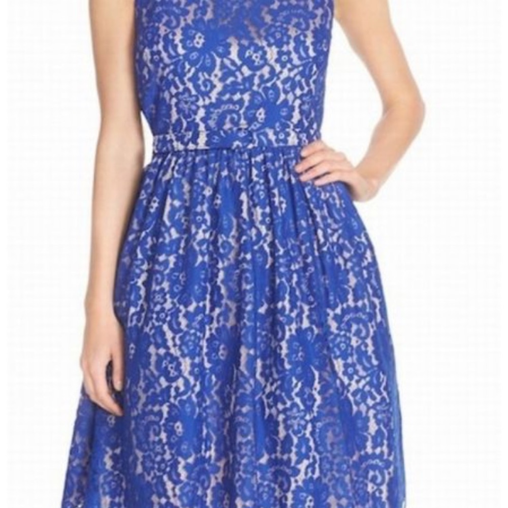 Eliza J royal blue lace dress
